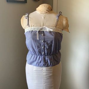 Gingham vintage crop top